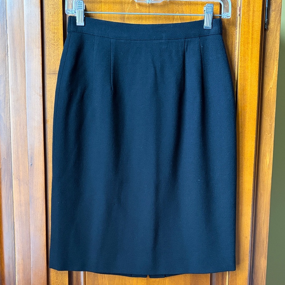 Talbots Black Wool Pencil Skirt